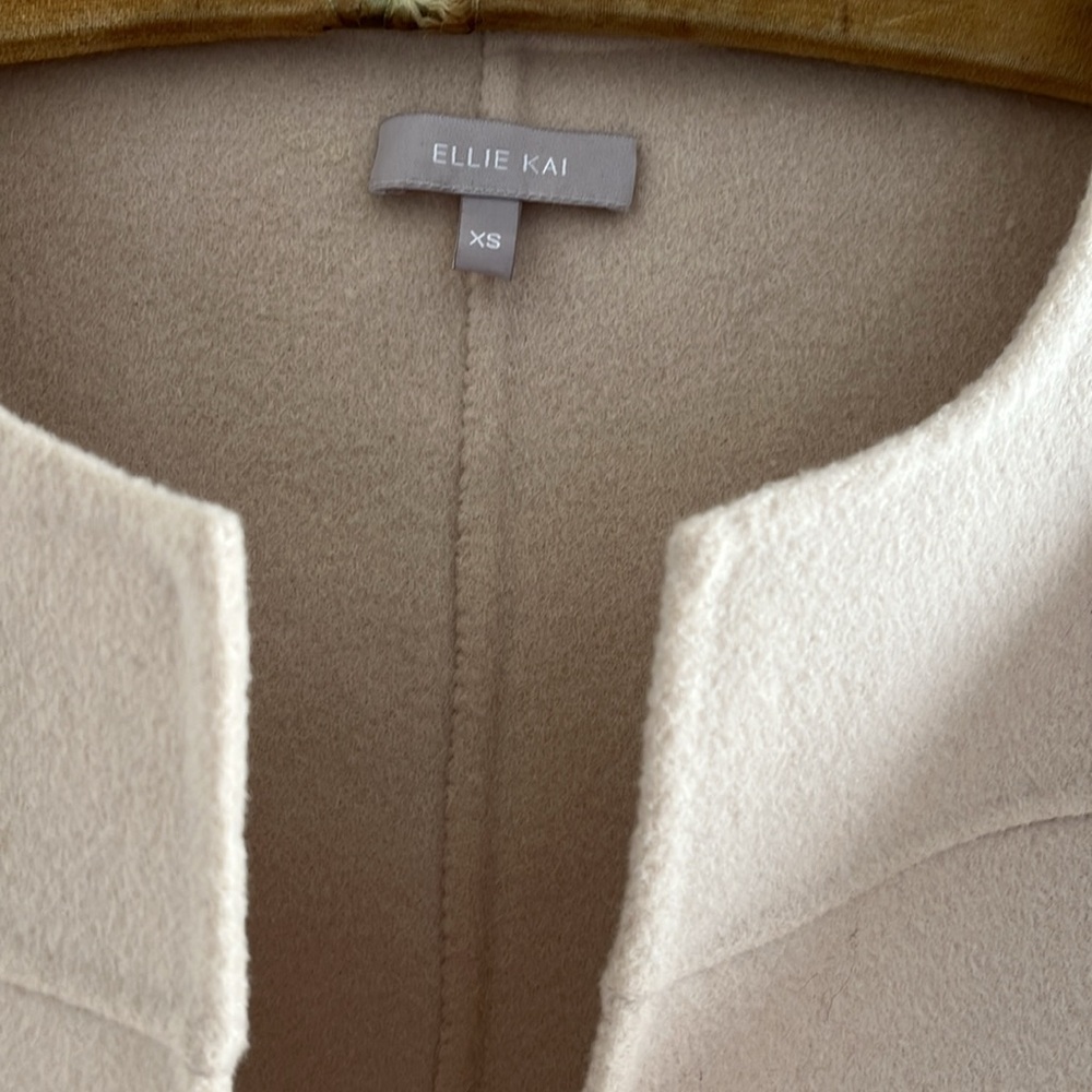 Ellie Kai wool Blush Pink wool Open coat jacket XS - Picture 2 of 9
